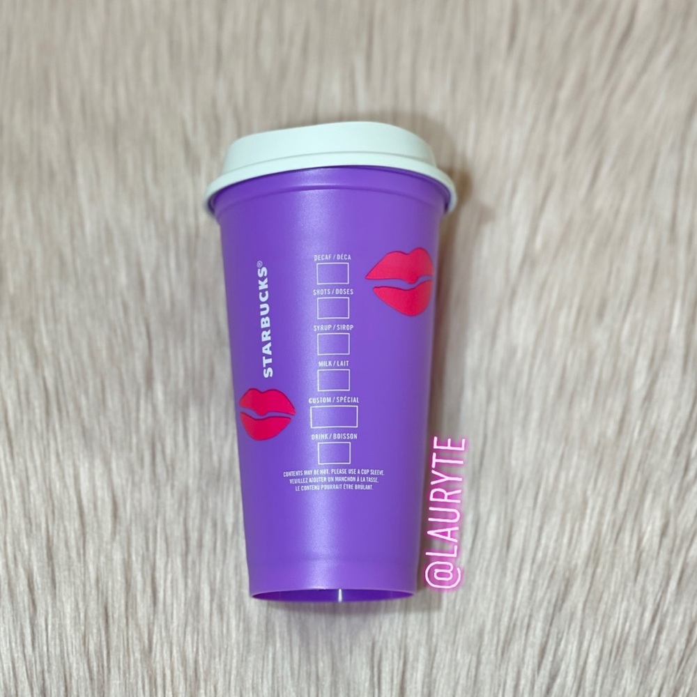 Starbucks Purple Lilac Grid And Color Changing Cup - Picture 5 of 5